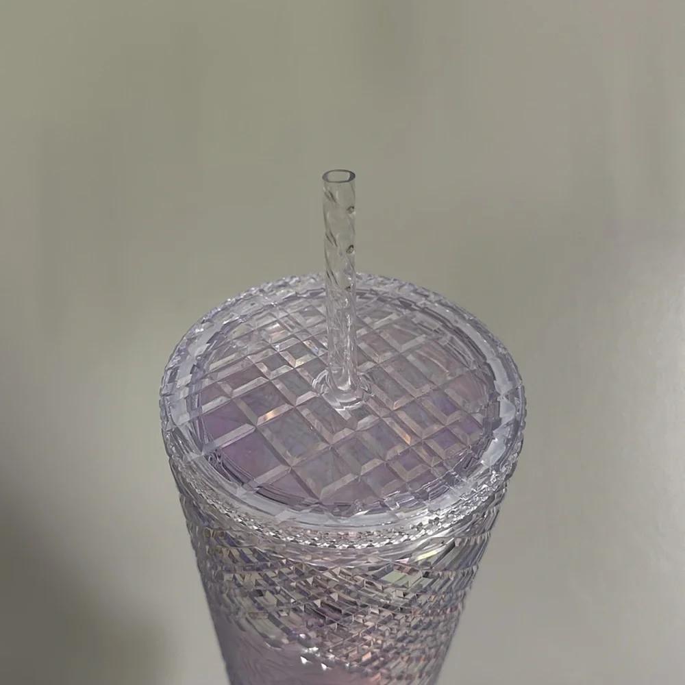 24oz Starbucks reusable cup with rainbow prism design - Picture 2 of 5